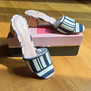 Kate Spade Women’s Navy/Cream summer sandel